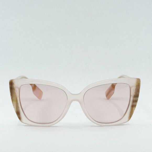 💯 NEW BURBERRY MERYL BE4393 4052/5 CHECK PINK SUNGLASSES - Picture 2 of 10